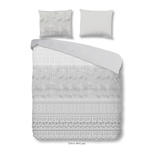 Siva in rjava bombažna posteljnina za zakonsko posteljo Good Morning Mea Nemška velikost, 200 x 200 cm