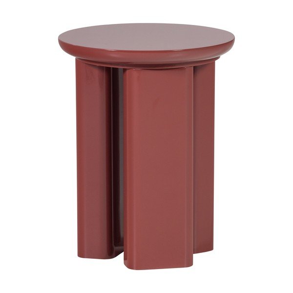 Okrogla stranska mizica v sijajnem dekorju ø 40 cm Orivo – WOOOD