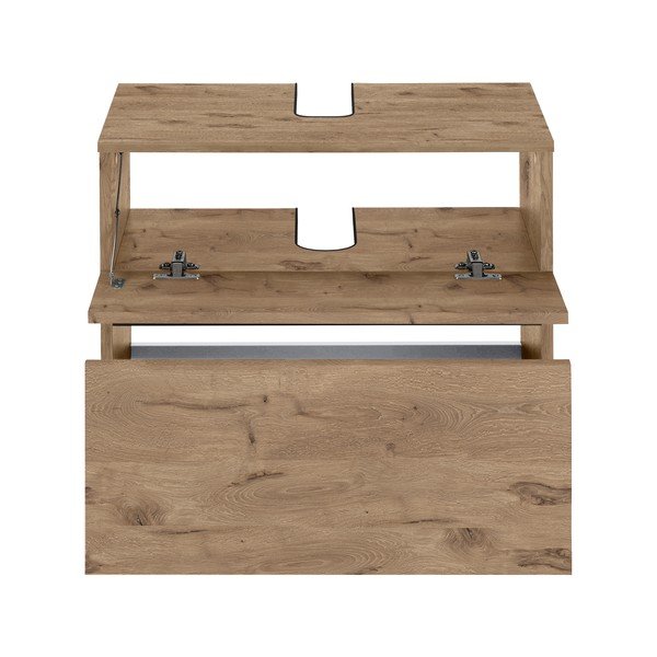 Omarica za pod umivalnik v hrastovem dekorju 60x55 cm Wisla – Støraa-image-3