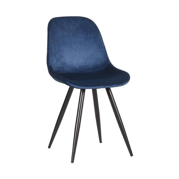 Temno modri žametni jedilni stoli v kompletu 2 ks Capri  – LABEL51