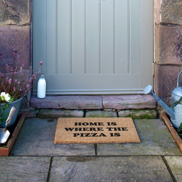 Predpražnik iz kokosovih vlaken 40x60 cm Home Is Where the Pizza Is – Artsy Doormats-image-4