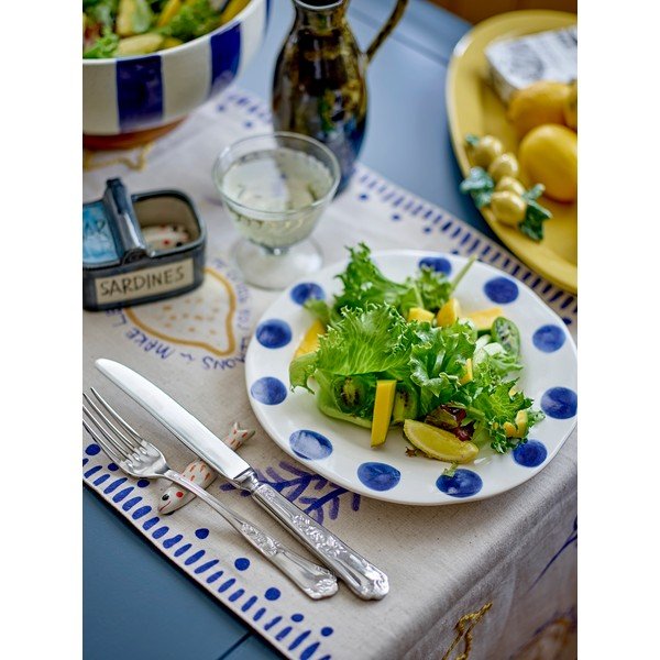 Beli/modri krožniki v kompletu 3 ks iz kamenine ø 28 cm Linora – Bloomingville-image-3