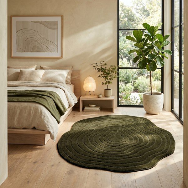 Temno zelena preproga 160x230 cm Pebble – ESTE-image-1