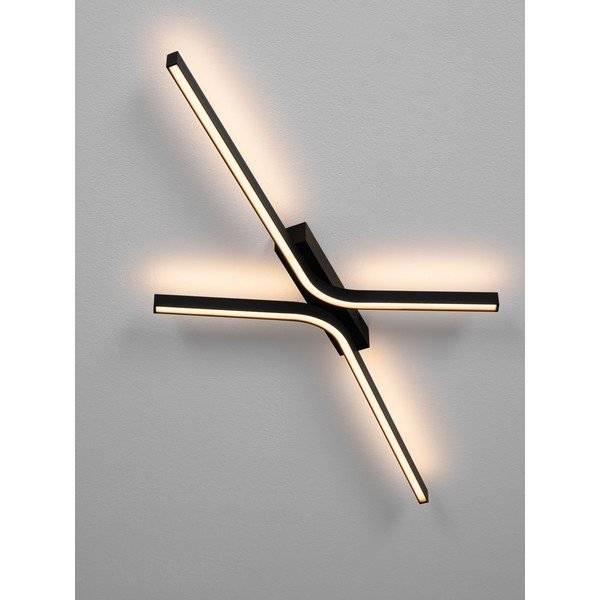 Mat črna aluminijasta LED zatemnitvena stropna svetilka 50x100 cm Akro – Nova Luce-image-1