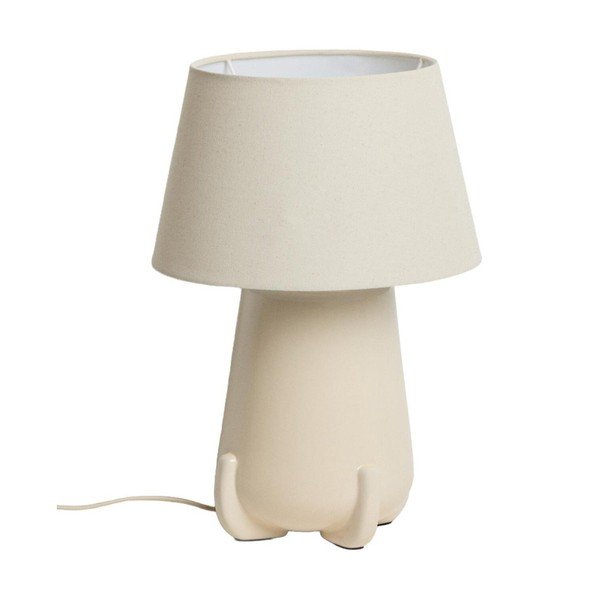 Bež/slonokoščena keramična namizna svetilka (višina 45,5 cm) Odra – Kave Home