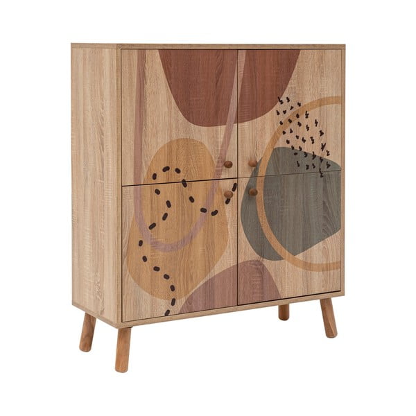 Omarica v hrastovem dekorju v naravni barvi 95x111 cm Multilux – Kalune Design-image-2