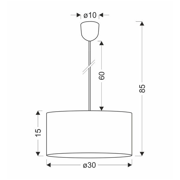 Bež viseča svetilka s tekstilnim senčnikom ø 30 cm Papirus – Candellux Lighting-image-2