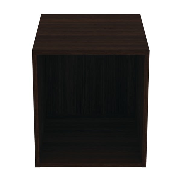 Temno rjava nizka stenska kopalniška omarica v hrastovem dekorju 40x44 cm i.Life B – Ideal Standard