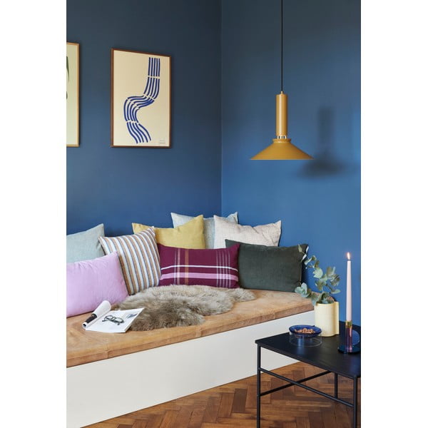 Rdeča bombažna okrasna blazina Hübsch Sarah, 60 x 40 cm-image-3