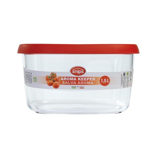 Rdeča posoda za živila Snips Snowflake, 1,5 l-image-1