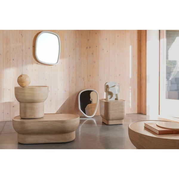 Klubska mizica v kamnitem dekorju v naravni barvi 50x100 cm Noble – Zuiver-image-2