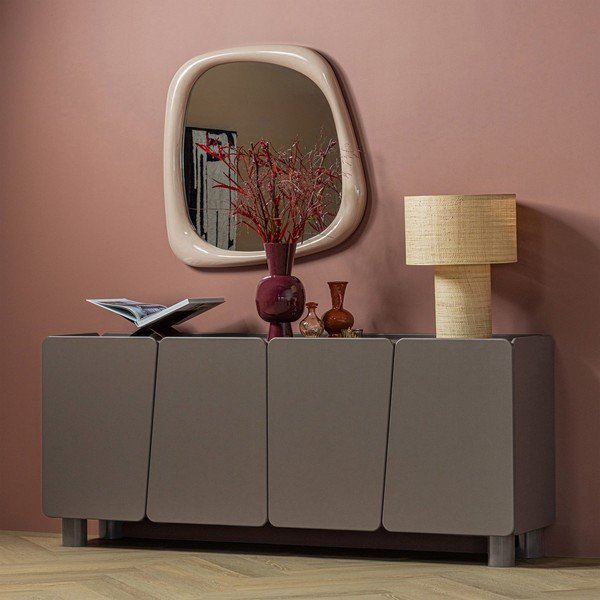 Bordo rdeča kovinska vaza (višina 38 cm) Auri – WOOOD-image-2