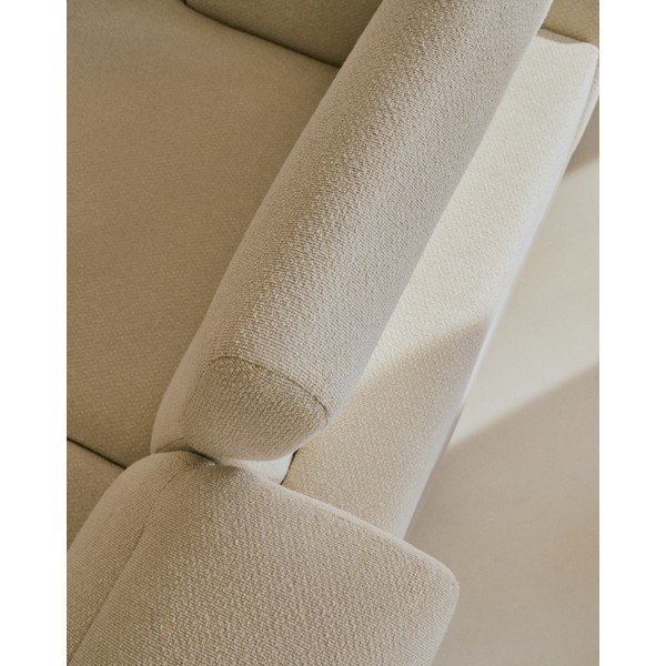 Bež nastavljiva sedežna garnitura iz šenilje 214 cm Aurum – Kave Home-image-1