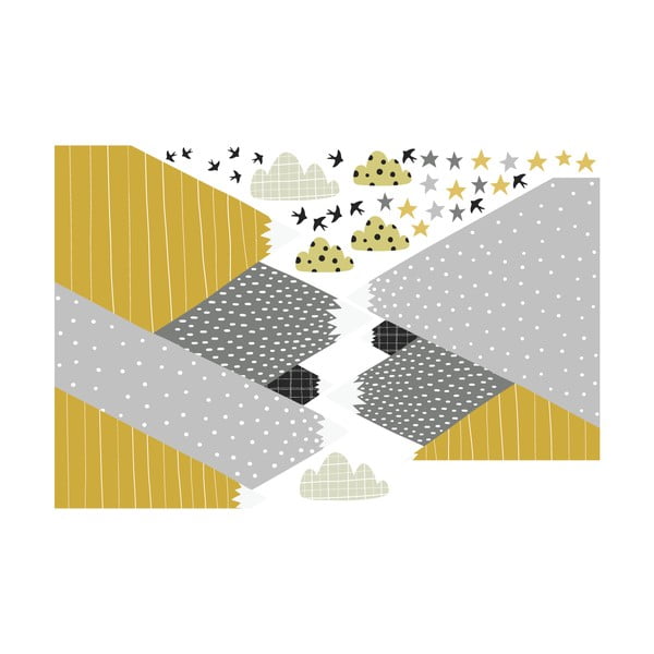 Stenska nalepka Ambiance Giant Kid Sticker Scandinavian Mountains Henrika-image-2