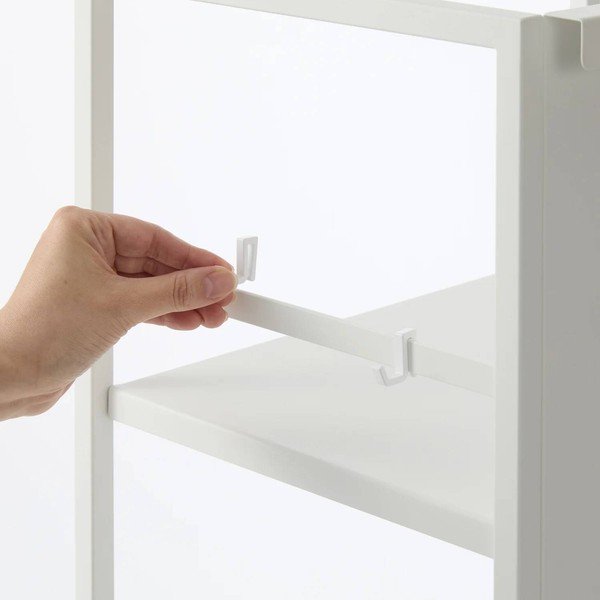 Bel kovinski regal na koleščkih 42x84,5x32 cm Tower – YAMAZAKI-image-4