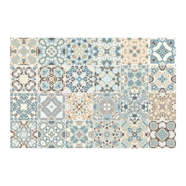 Komplet 24 dekorativnih stenskih nalepk Ambiance Underwater Garden, 10 x 10 cm-image-2