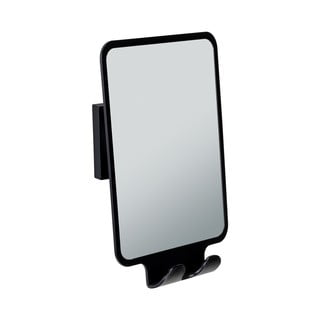 Kozmetično ogledalo z obešalnikom 14x19.5 cm Quadro Black – Wenko