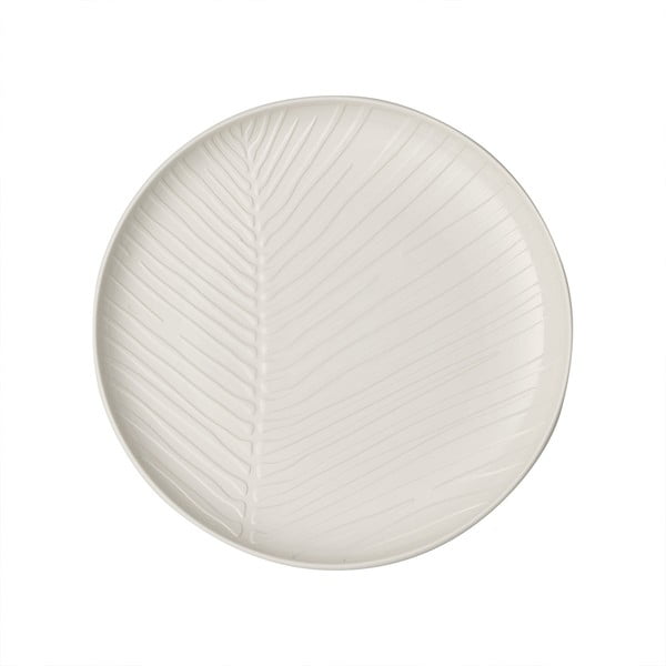 Bel porcelanast krožnik Villeroy & Boch Leaf, ⌀ 24 cm