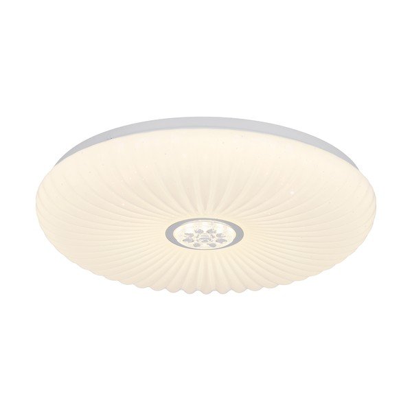 Bela LED zatemnitvena stropna svetilka z daljinskim upravljalnikom 38x38 cm Perola – Candellux Lighting-image-1