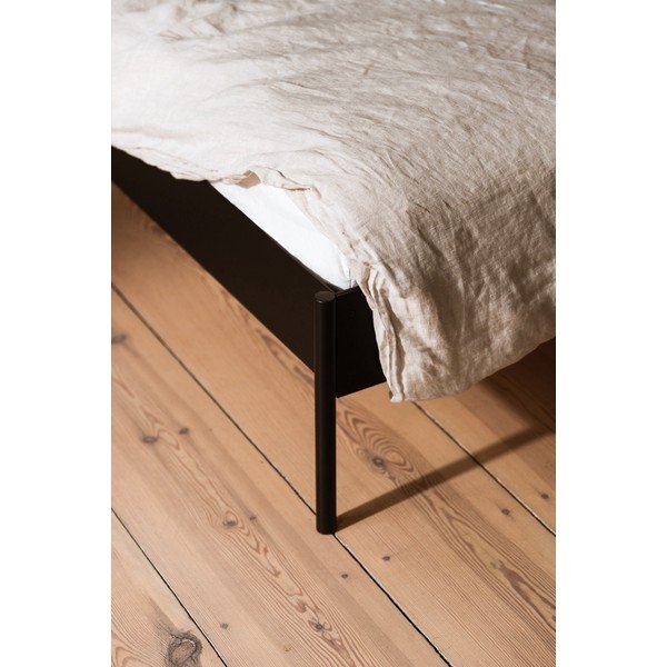 Bela jeklena zakonska postelja brez vzglavja z letvenim dnom 160x200 cm Eton Basic – noo.ma-image-4