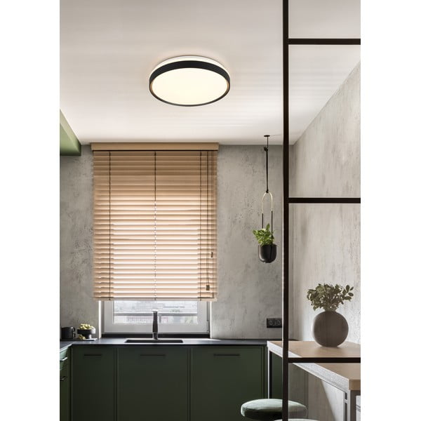 Črna/bela LED stropna svetilka ø 47 cm Spacy – Reality-image-1