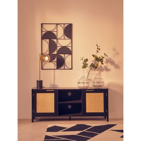 Črna TV omarica 120x52x38 cm Sherman – Premier Housewares-image-1