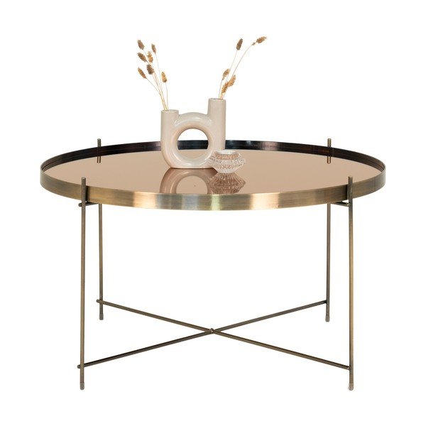 Okrogla mizica v zlati barvi ø 70 cm Venezia - House Nordic-image-1