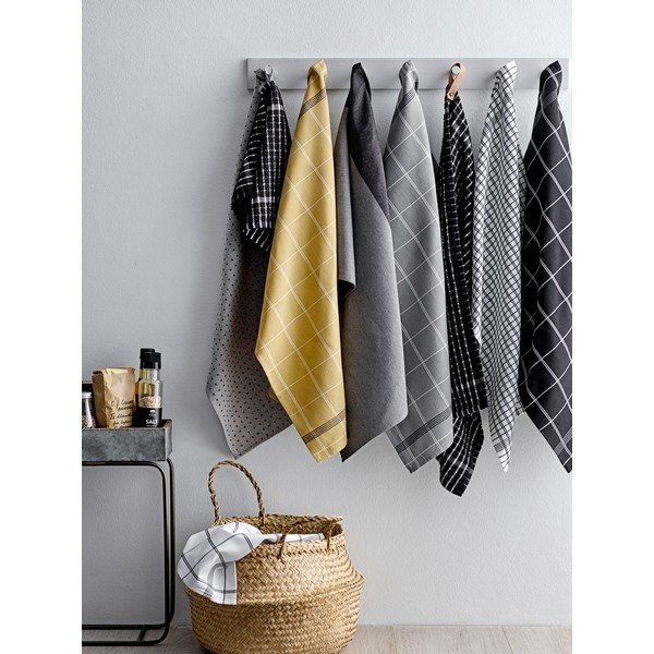 Rumena bombažna kuhinjska krpa Södahl Geometric, 50 x 70 cm-image-1