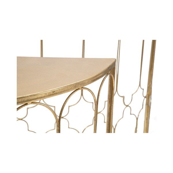 Garnitura 2 konzolnih mizic z motivom v zlati barvi Mauro Ferretti Balconette-image-3