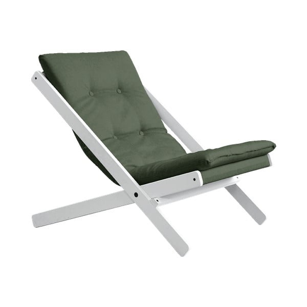 Zložljiv fotelj Karup Design Boogie White/Olive Green 