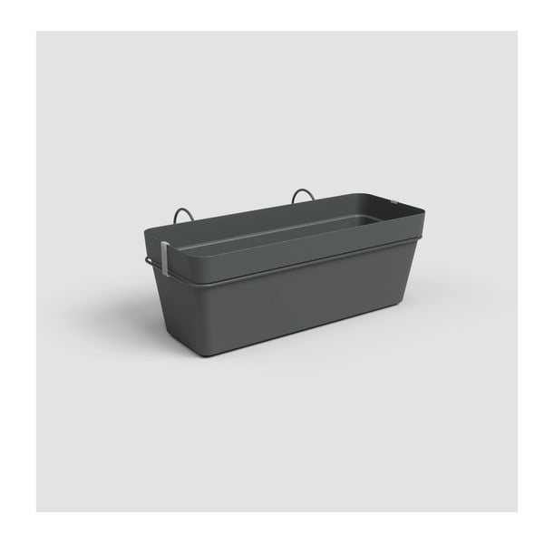 Viseče samozalivalno cvetlično korito iz reciklirane plastike 50 cm Capri – Artevasi-image-1