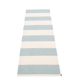 Svetlo moder/kremno bel zunanji in notranji tekač 70x225 cm Bob Blue Fog – Pappelina