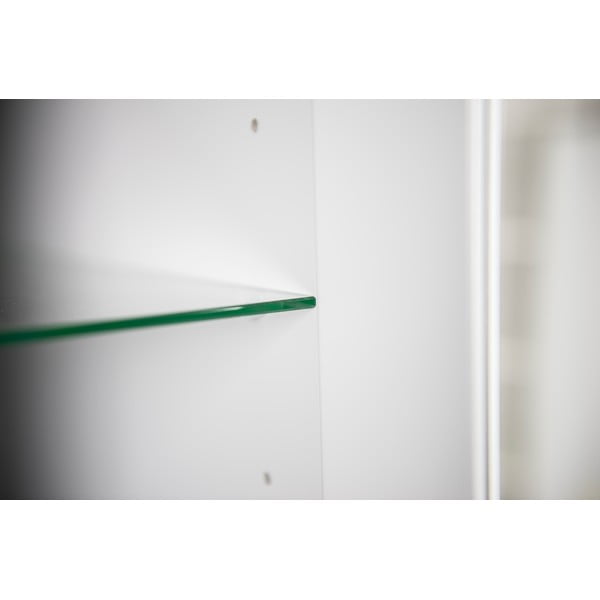 Siva vitrina s hrastovimi nogami Tenzo Dot, višina 175 cm-image-1