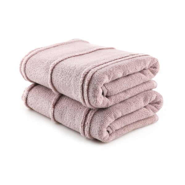 Rožnate frotirne brisače v kompletu 2 ks 50x90 cm Arden – Foutastic