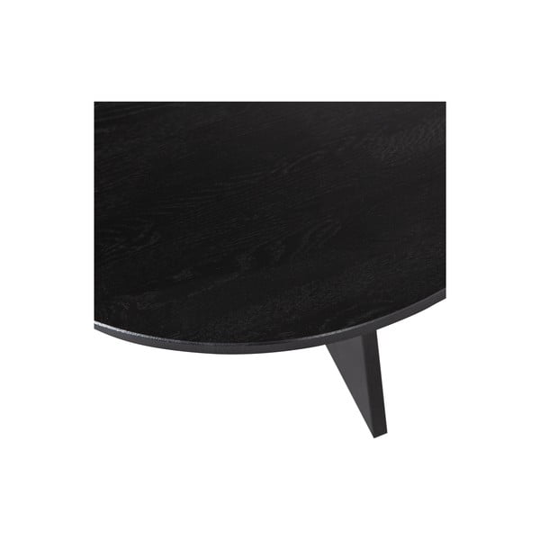 Črna okrogla klubska mizica ø 90 cm Fries – WOOOD-image-4