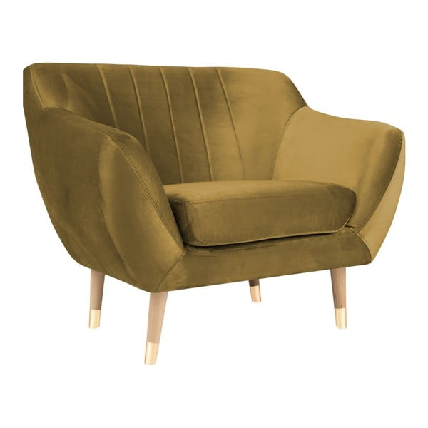 Zlat žameten fotelj Mazzini Sofas Benito-image-2