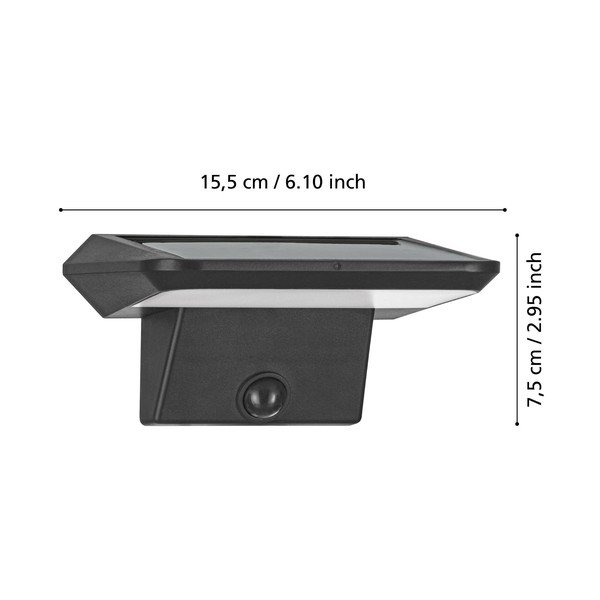LED stenska zunanja svetilka s solarnim panelom (višina 7,5 cm) PORRASSA – EGLO-image-2