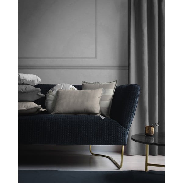 Siva žametna okrasna blazina Velvet Atelier Borlas, 50 x 35 cm-image-1