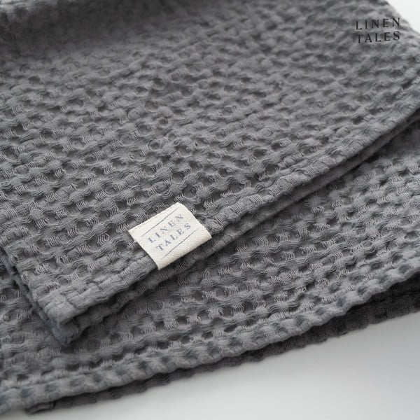 Temno sivi komplet brisač 3 ks Honeycomb – Linen Tales-image-4