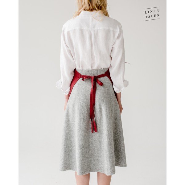 Rdeč lanen predpasnik Tales Daily Apron, 80 x 55 cm-image-4