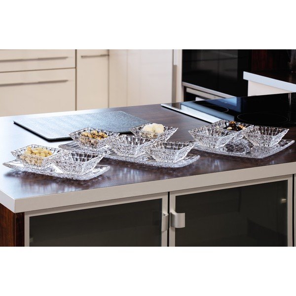 Komplet 2 servirnih skled in servirnega pladnja iz kristalnega stekla Nachtmann Bossa Nova-image-1