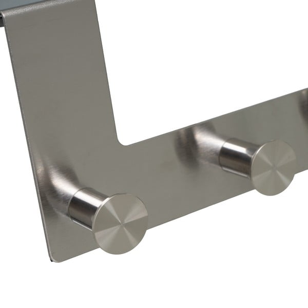 Kovinski obešalnik za vrata v mat srebrni barvi 35 cm – Casa Selección-image-3