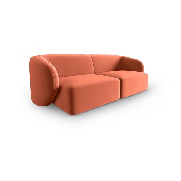 Rožnata žametna sedežna garnitura 188 cm Paolo – Milo Casa-image-2