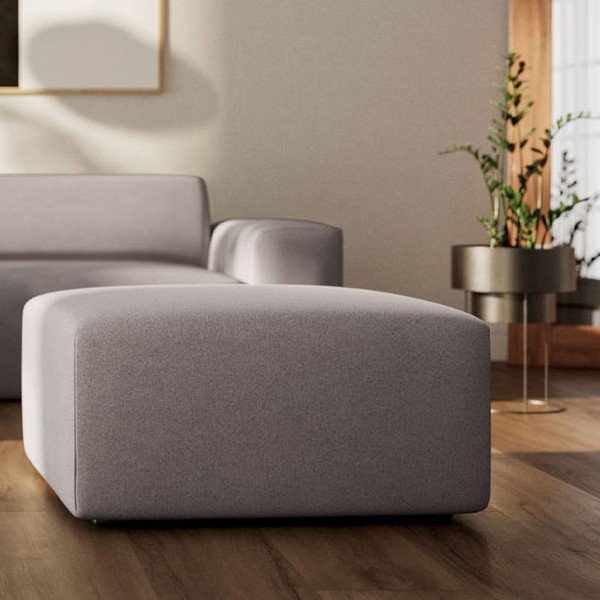 Siv žameten tabure Villet – Rodier-image-4