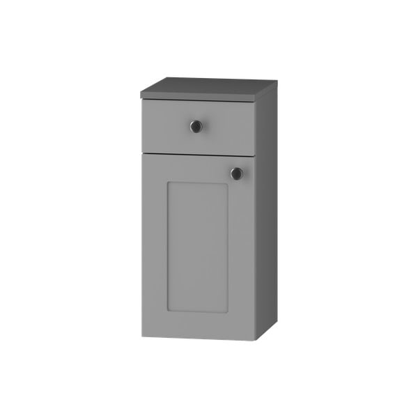 Siva nizka stenska kopalniška omarica 30x60 cm Senja – STOLKAR