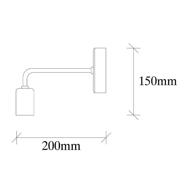 Črna kovinska stenska svetilka Opviq lights Melia-image-3
