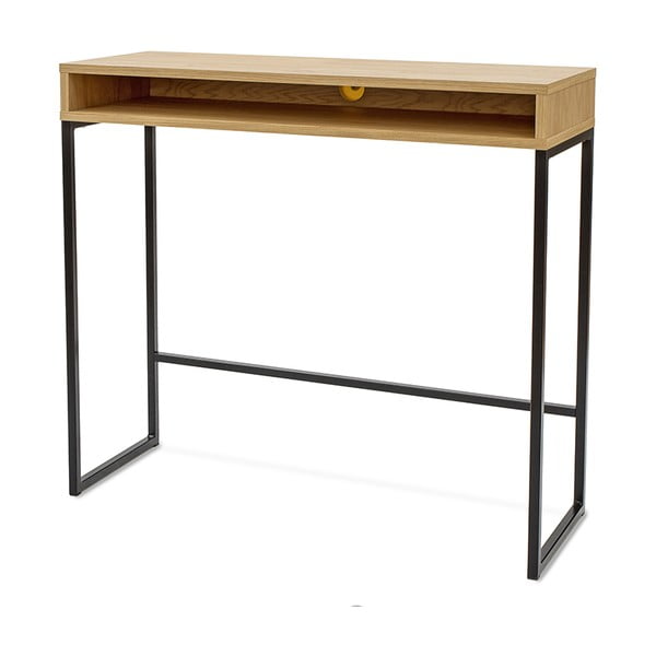 Pisalna miza z mizno ploščo v hrastovem dekorju 35x100 cm Frame – Woodman-image-2