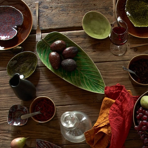 Zelen keramičen krožnik Costa Nova Riviera, 40 x 17 cm-image-1