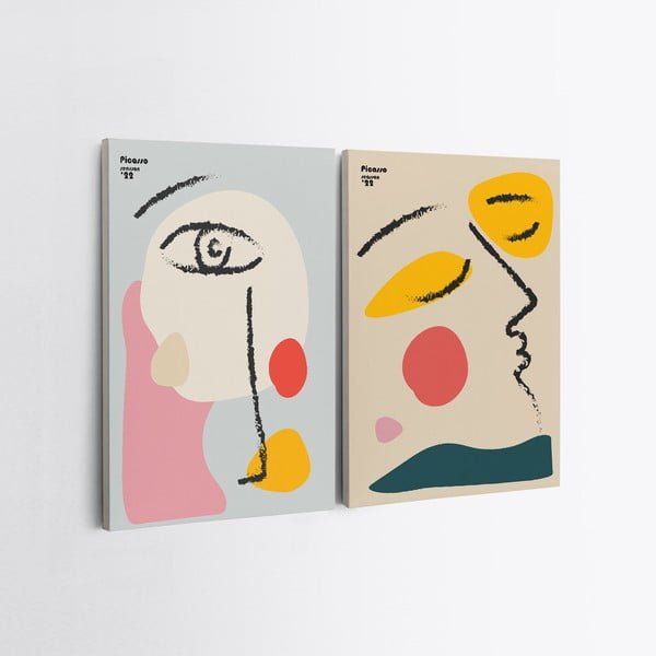 Slike v kompletu 2 ks 50x70 cm Faces – Wallity-image-2