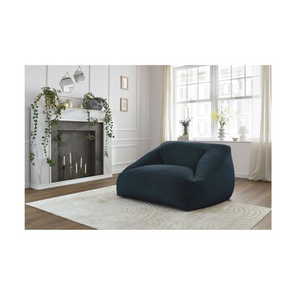 Temno modra vreča za sedenje iz umetnega krzna Lilibet – Bobochic Paris-image-1